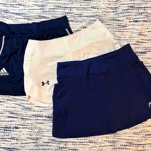3 Tennis Skirts sz Small Adidas Head Navy White